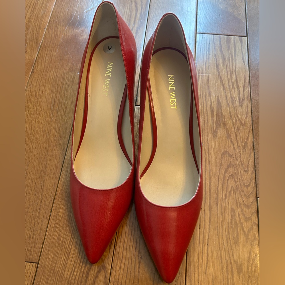 Nine West Bold Red Pointed Heels